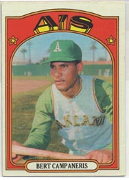 1972 Topps Baseball Cards      075      Bert Campaneris